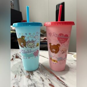 Rilakkuma Blue and Pink Tumbler Set Round1 Exclusive